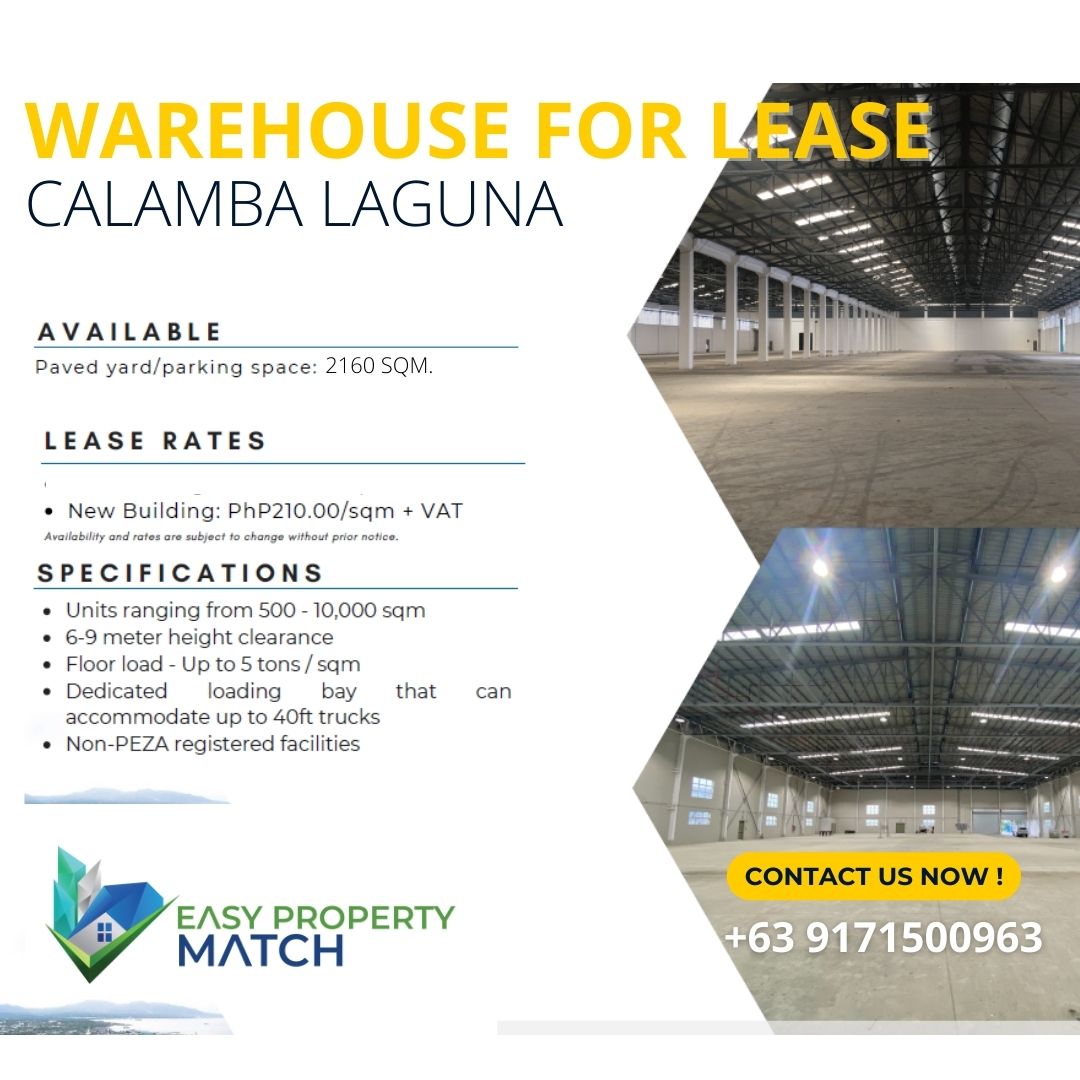 Wareouse for lease rent calamba 3