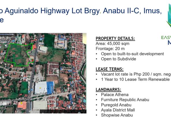 Emilio Aguinaldo Highway Lot Brgy. Anabu II C Imus Cavite