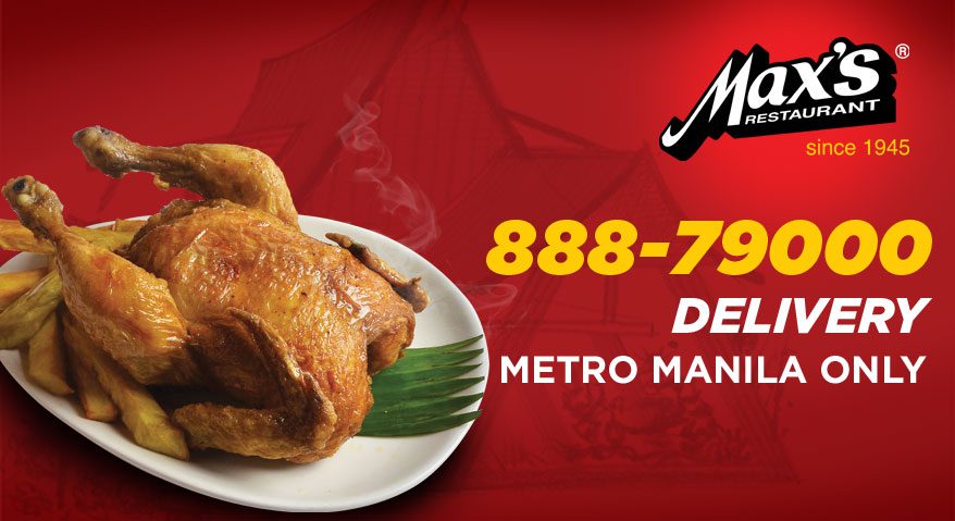Restaurants at Maax mall of asia arena Max's Restaurant